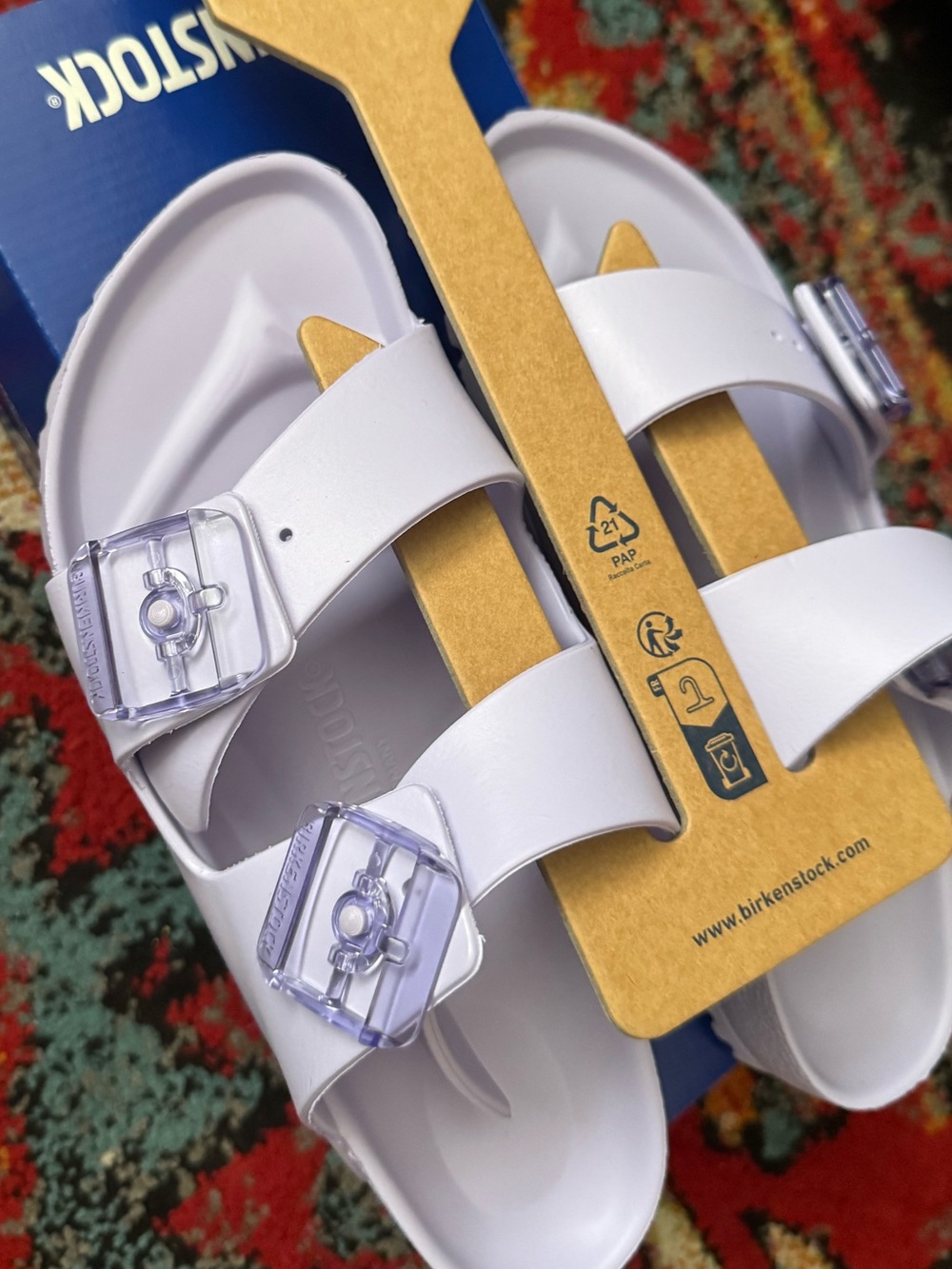 Birkenstock Arizona Stealth Buckle Sandals Purple Fog (Size 37)